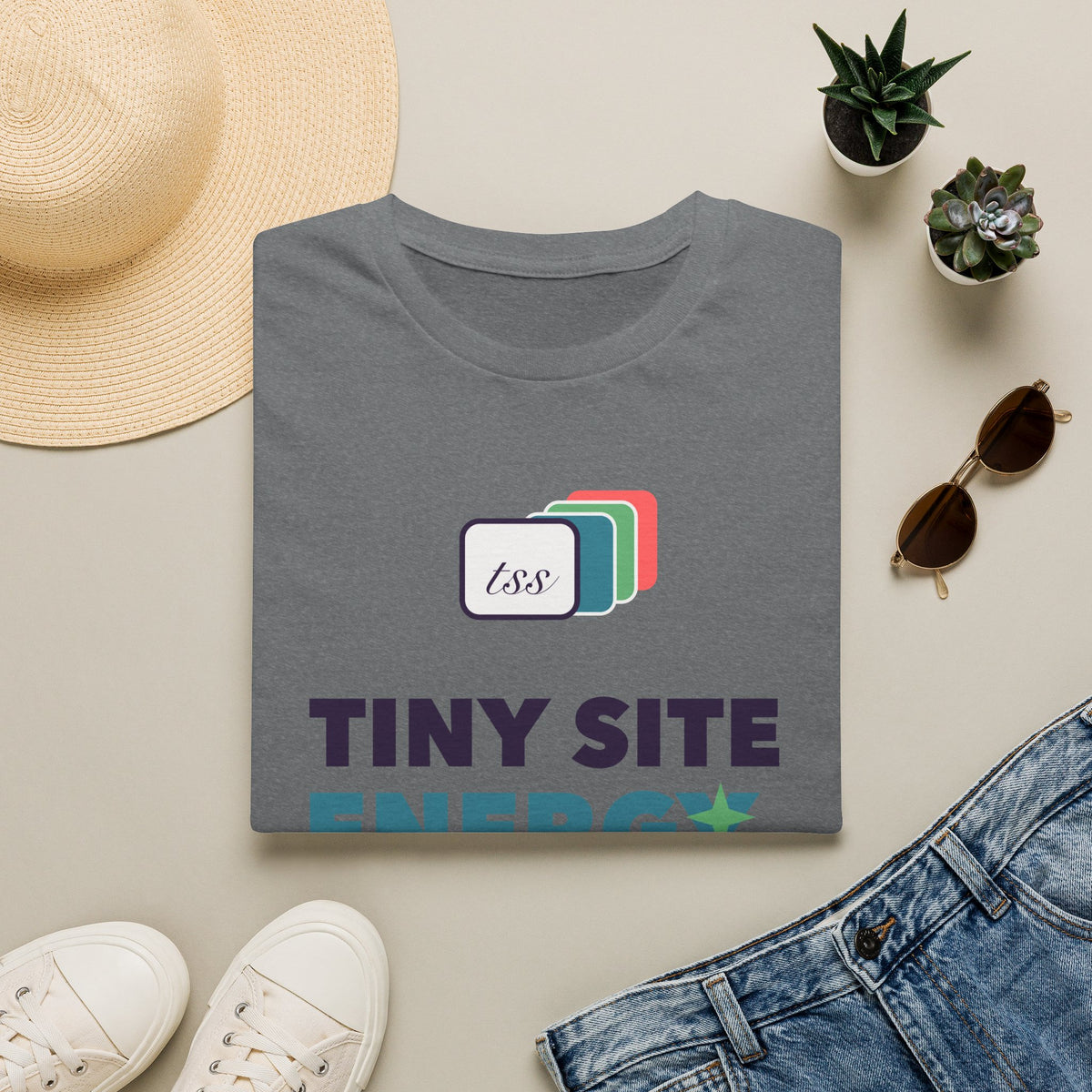 Tiny Site Energy — Gildan Softstyle Heather Tee