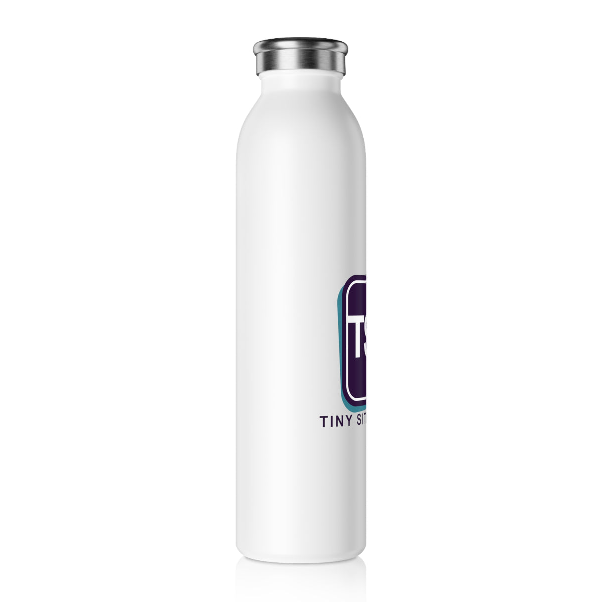 Tiny Site Studios Slim Water Bottle — Primary Logo