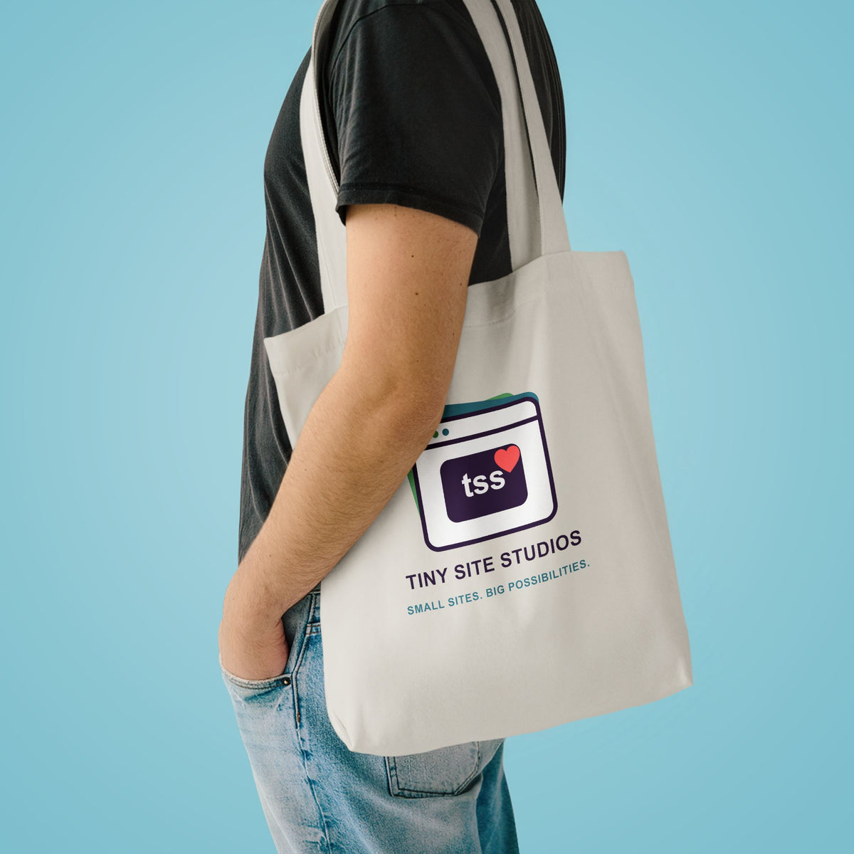 TSS Stacked-Site Cotton Tote — Stock Pending