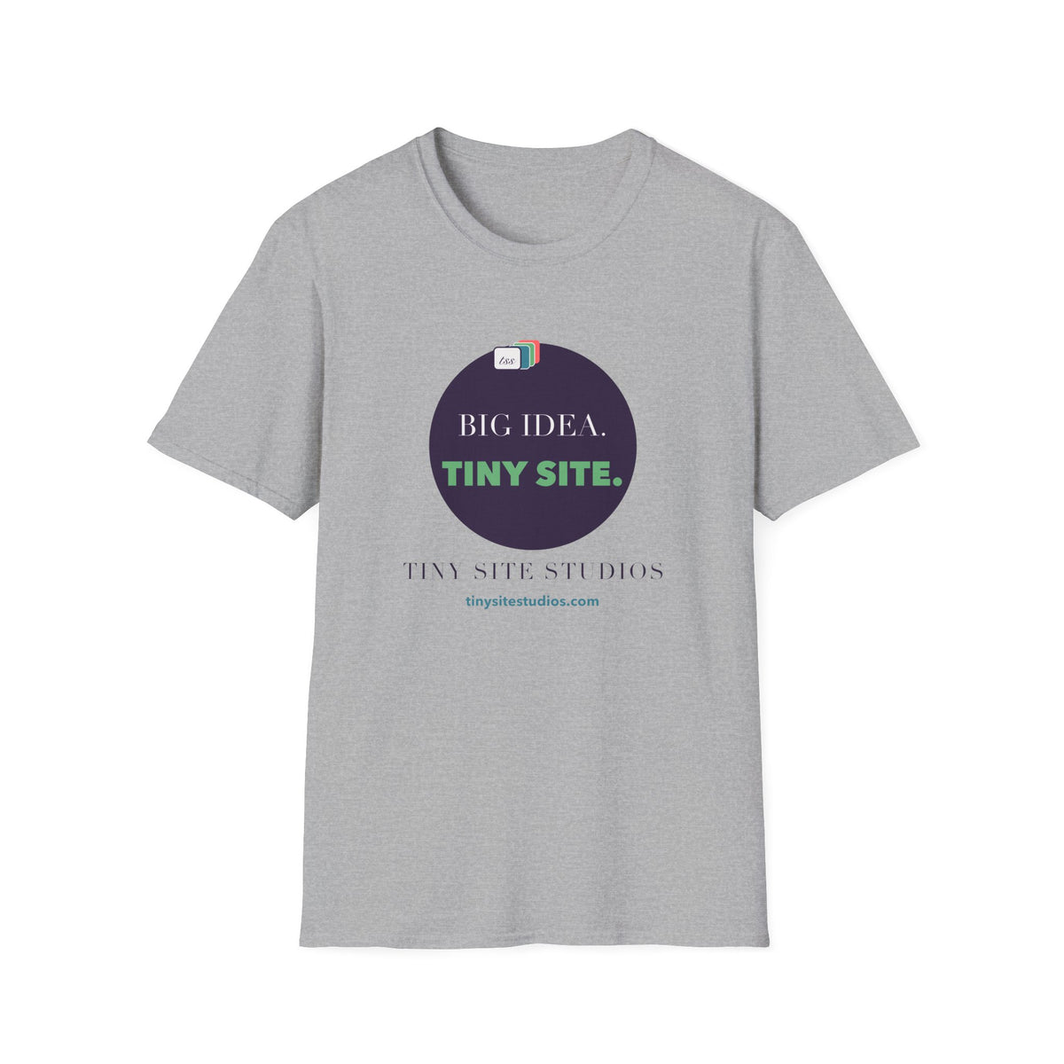Big Idea. Tiny Site. — Gildan Softstyle Heather Tee