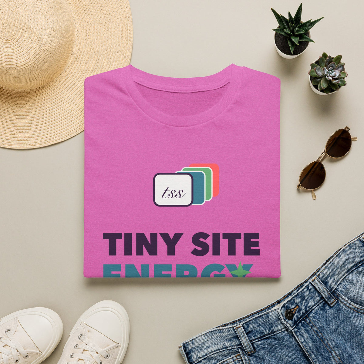 Tiny Site Energy — Gildan Softstyle Heather Tee