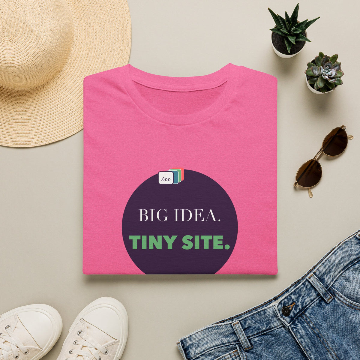 Big Idea. Tiny Site. — Gildan Softstyle Heather Tee