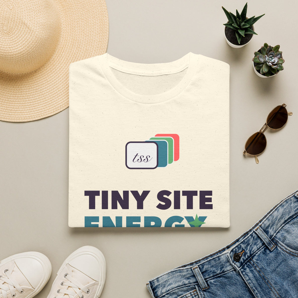 Tiny Site Energy — Gildan Softstyle Heather Tee