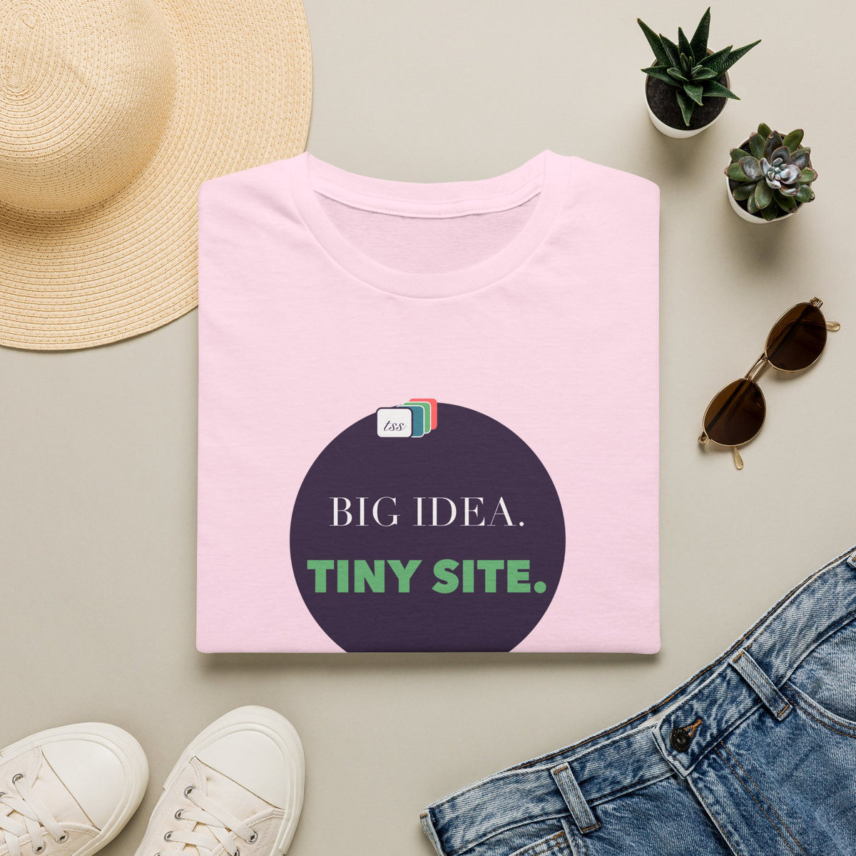 Big Idea. Tiny Site. — Gildan Softstyle Heather Tee