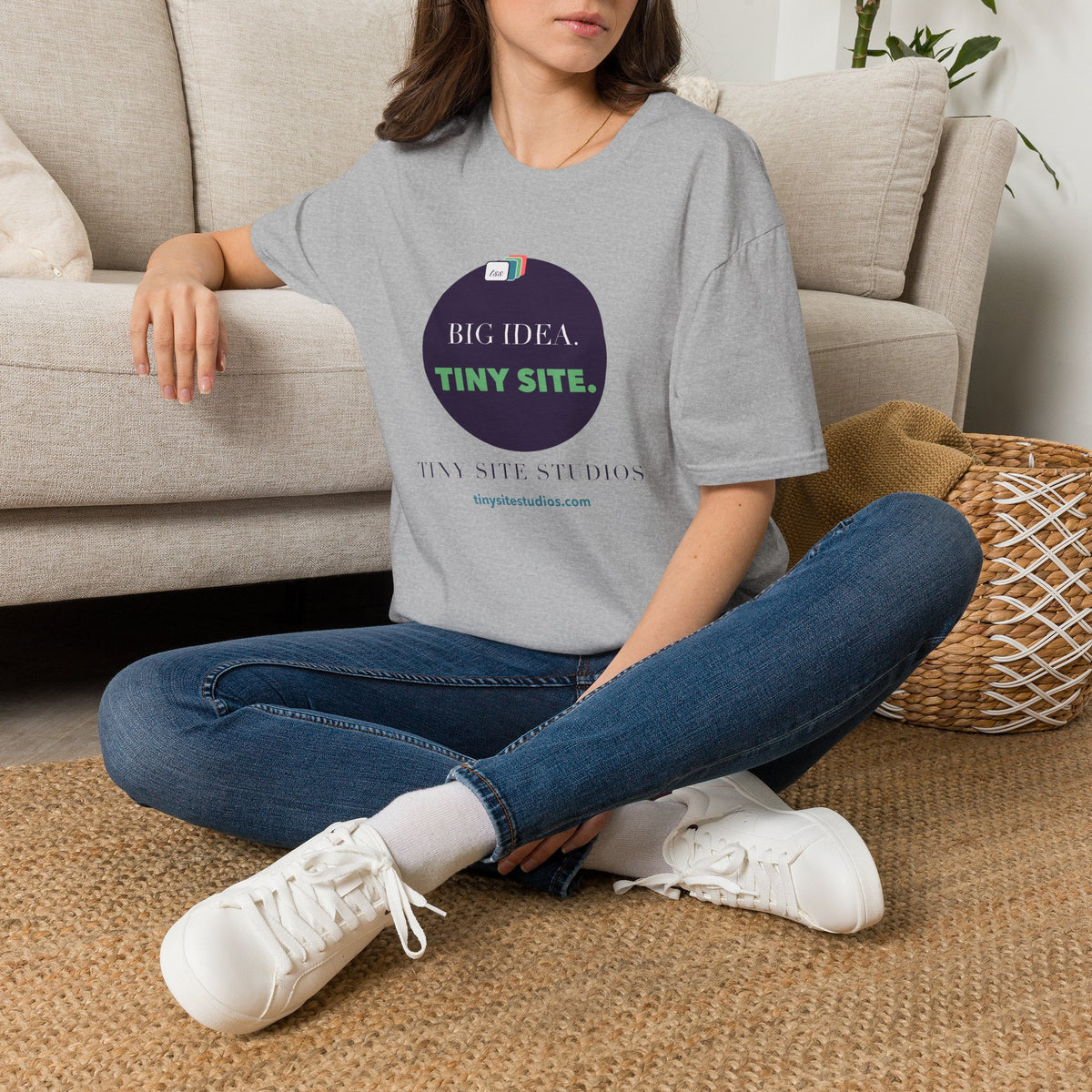 Big Idea. Tiny Site. — Gildan Softstyle Heather Tee