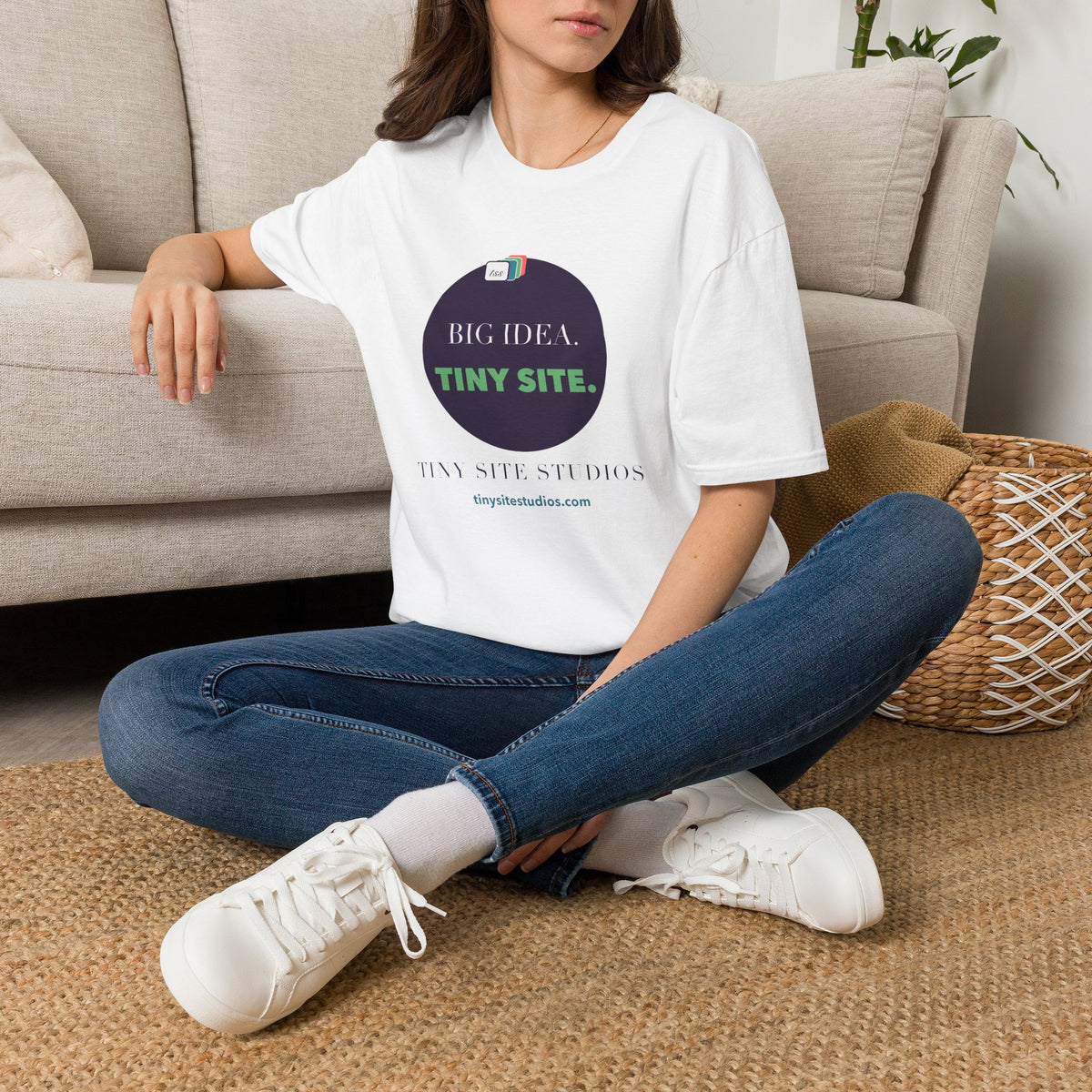 Big Idea. Tiny Site. — Gildan Softstyle Heather Tee