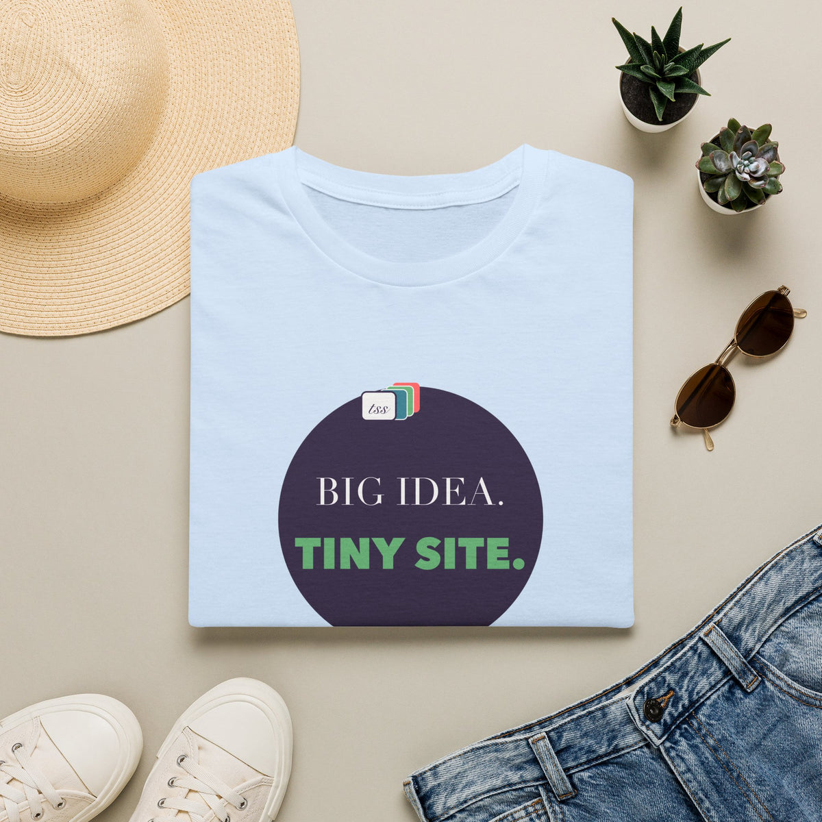 Big Idea. Tiny Site. — Gildan Softstyle Heather Tee