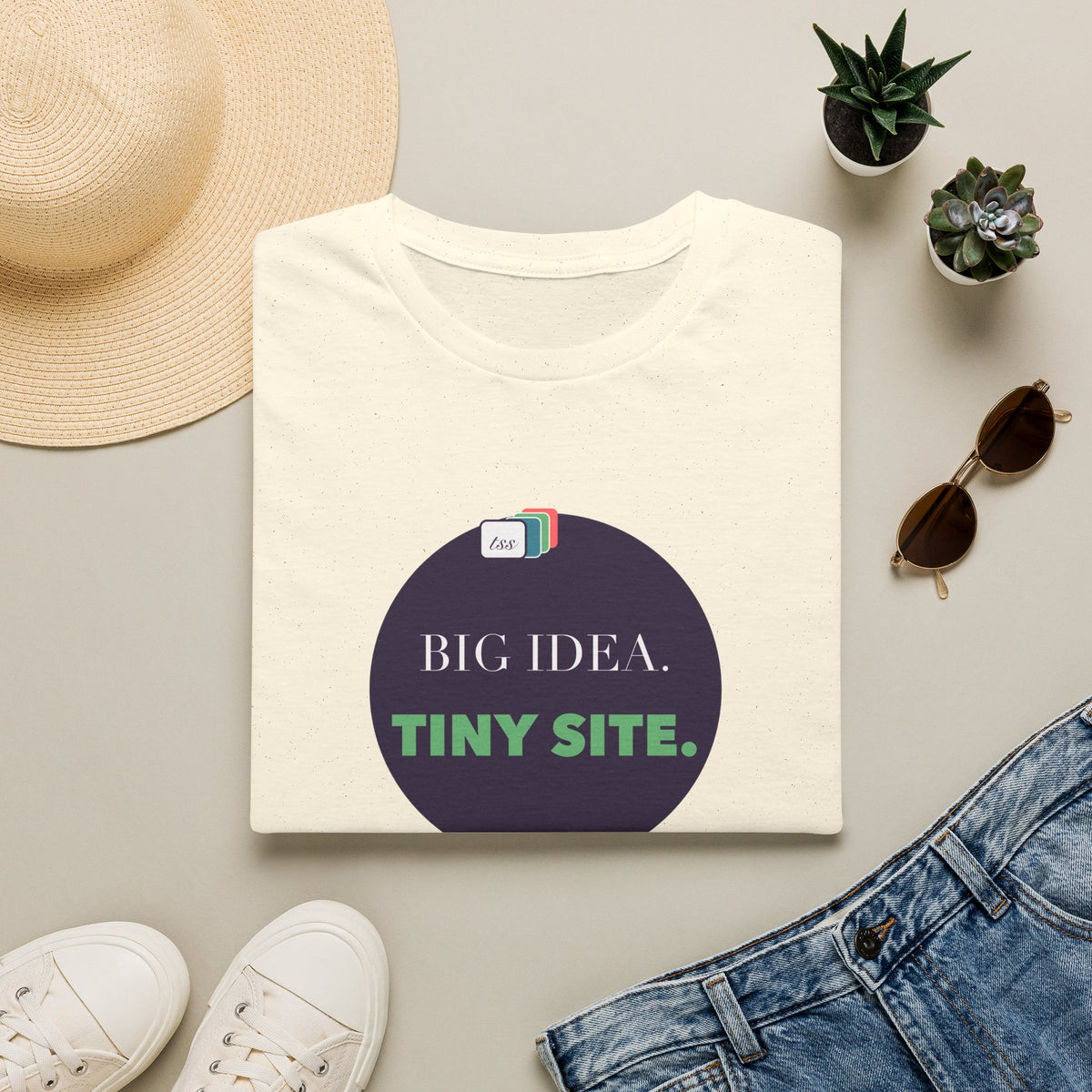 Big Idea. Tiny Site. — Gildan Softstyle Heather Tee