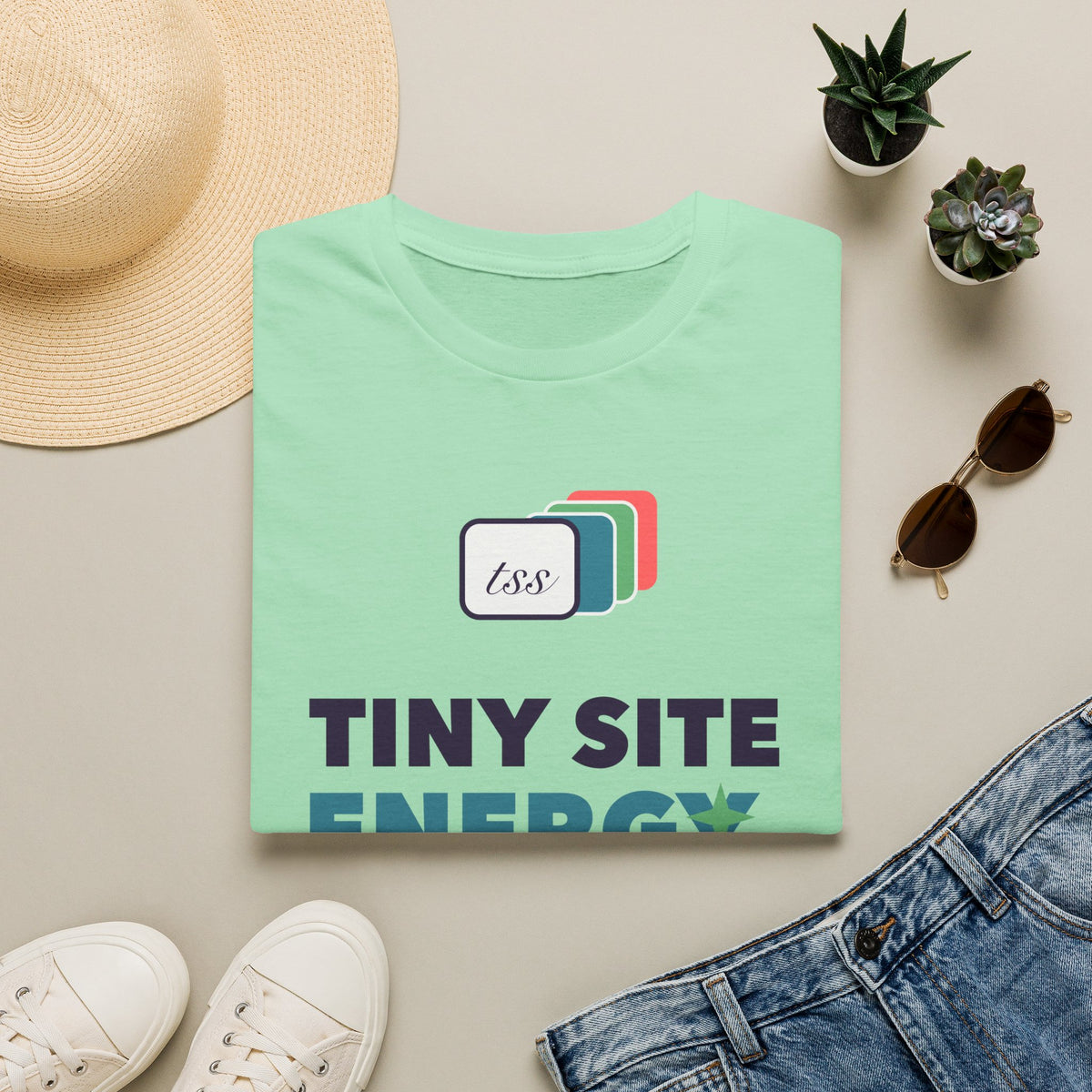 Tiny Site Energy — Gildan Softstyle Heather Tee