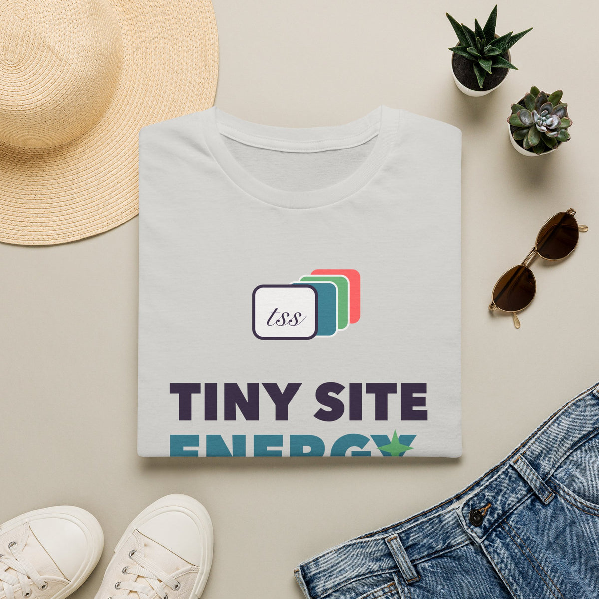 Tiny Site Energy — Gildan Softstyle Heather Tee