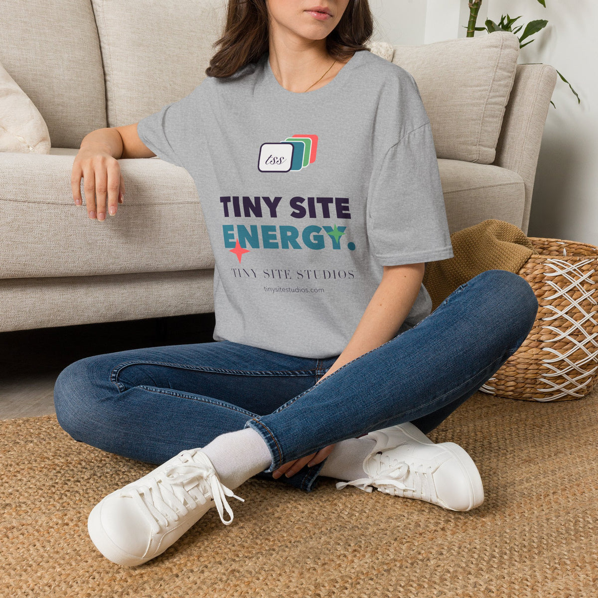 Tiny Site Energy — Gildan Softstyle Heather Tee