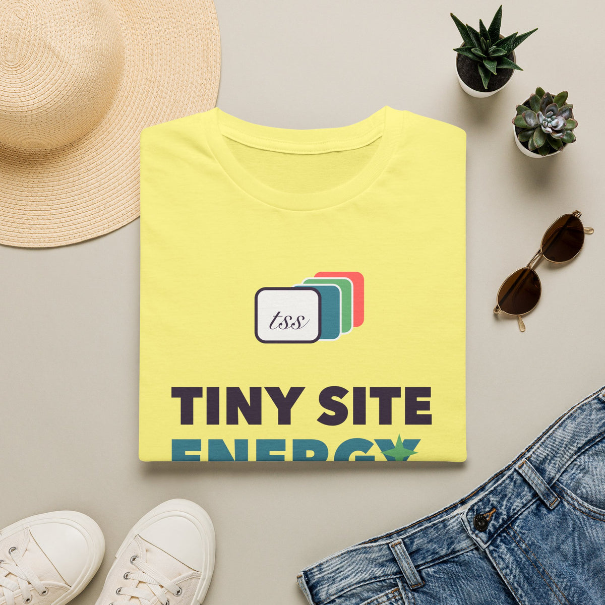 Tiny Site Energy — Gildan Softstyle Heather Tee