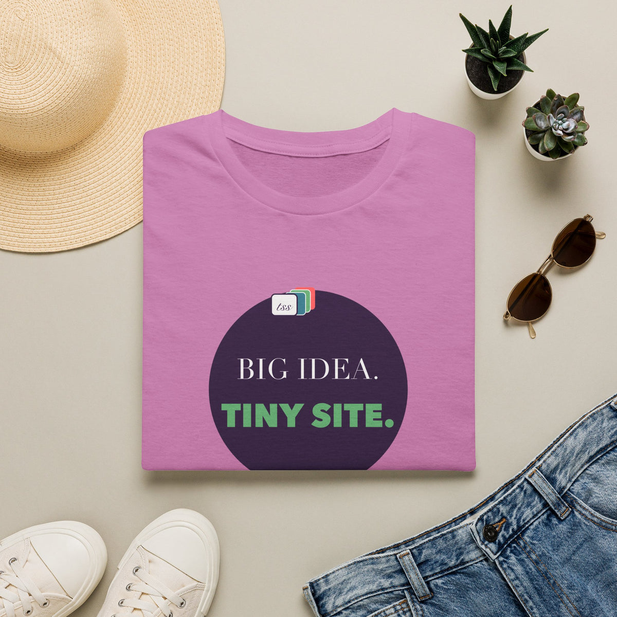 Big Idea. Tiny Site. — Gildan Softstyle Heather Tee