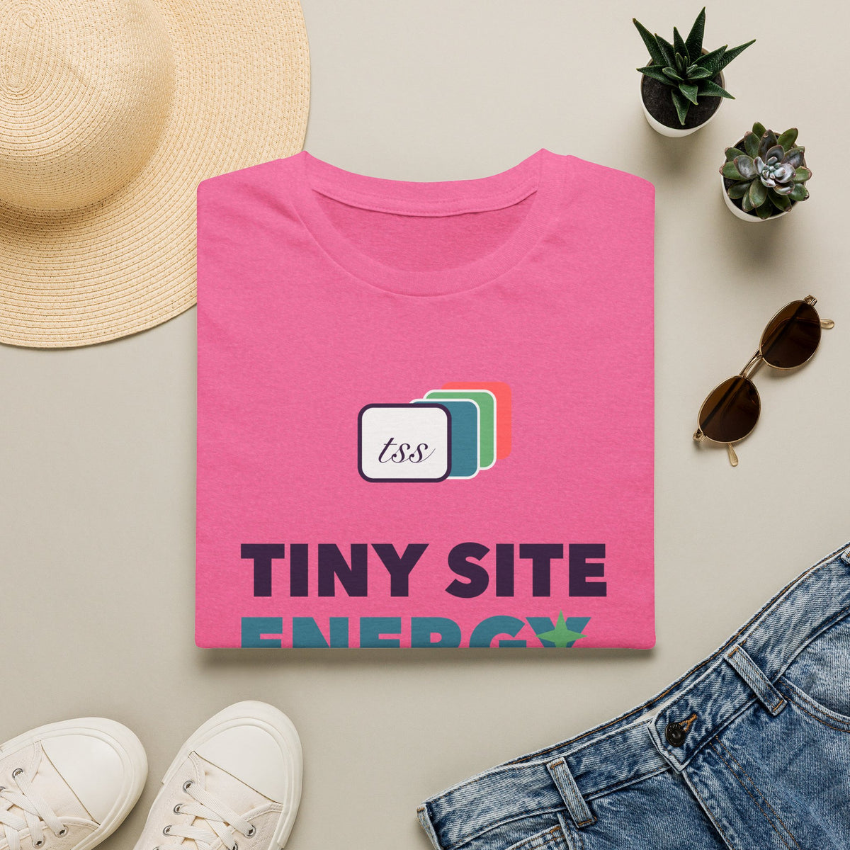 Tiny Site Energy — Gildan Softstyle Heather Tee