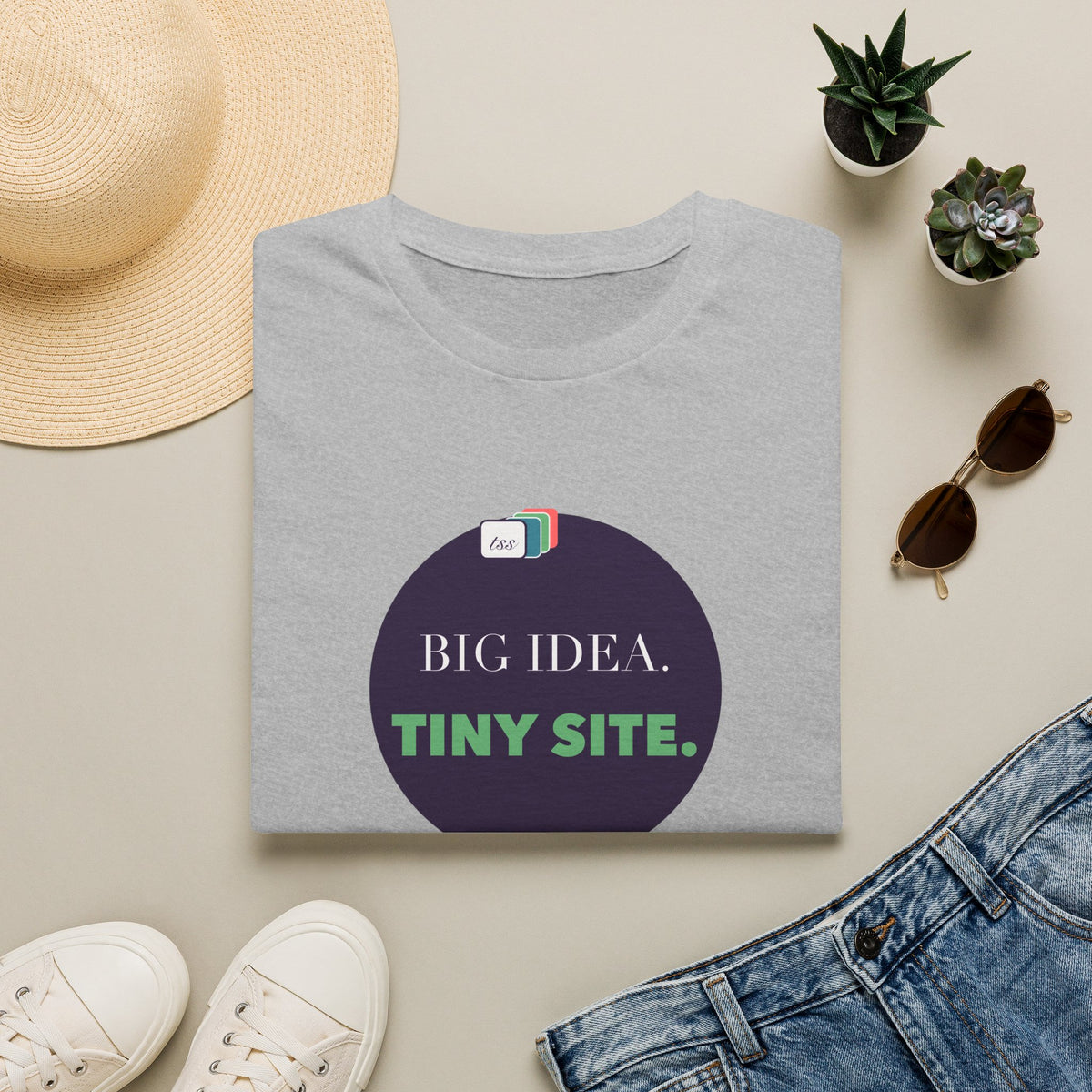 Big Idea. Tiny Site. — Gildan Softstyle Heather Tee