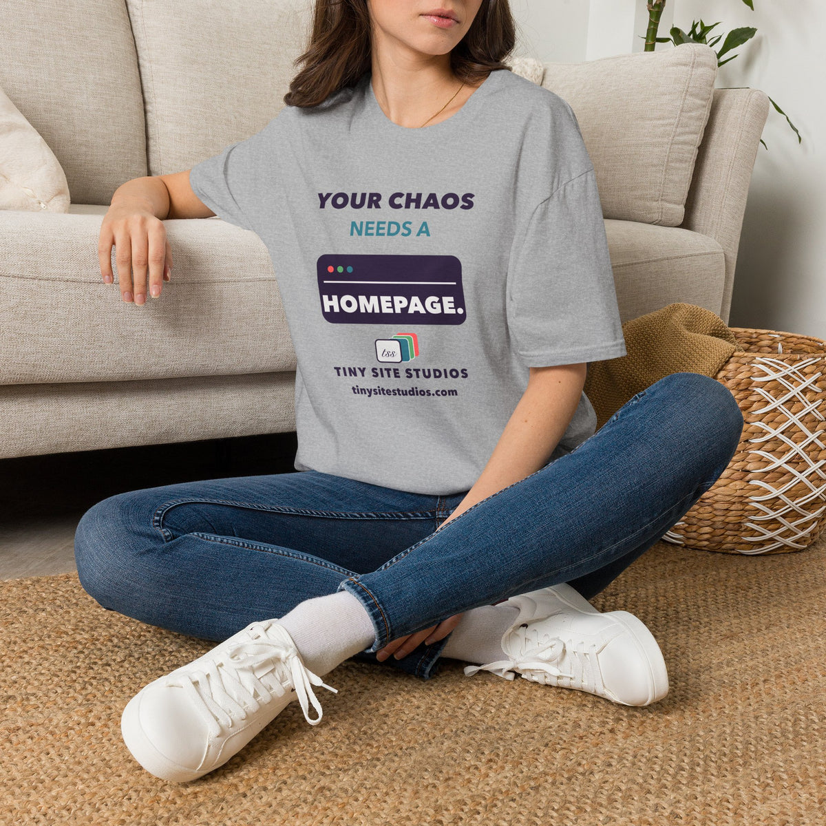 Your Chaos Needs a Homepage — Gildan Softstyle Heather Tee