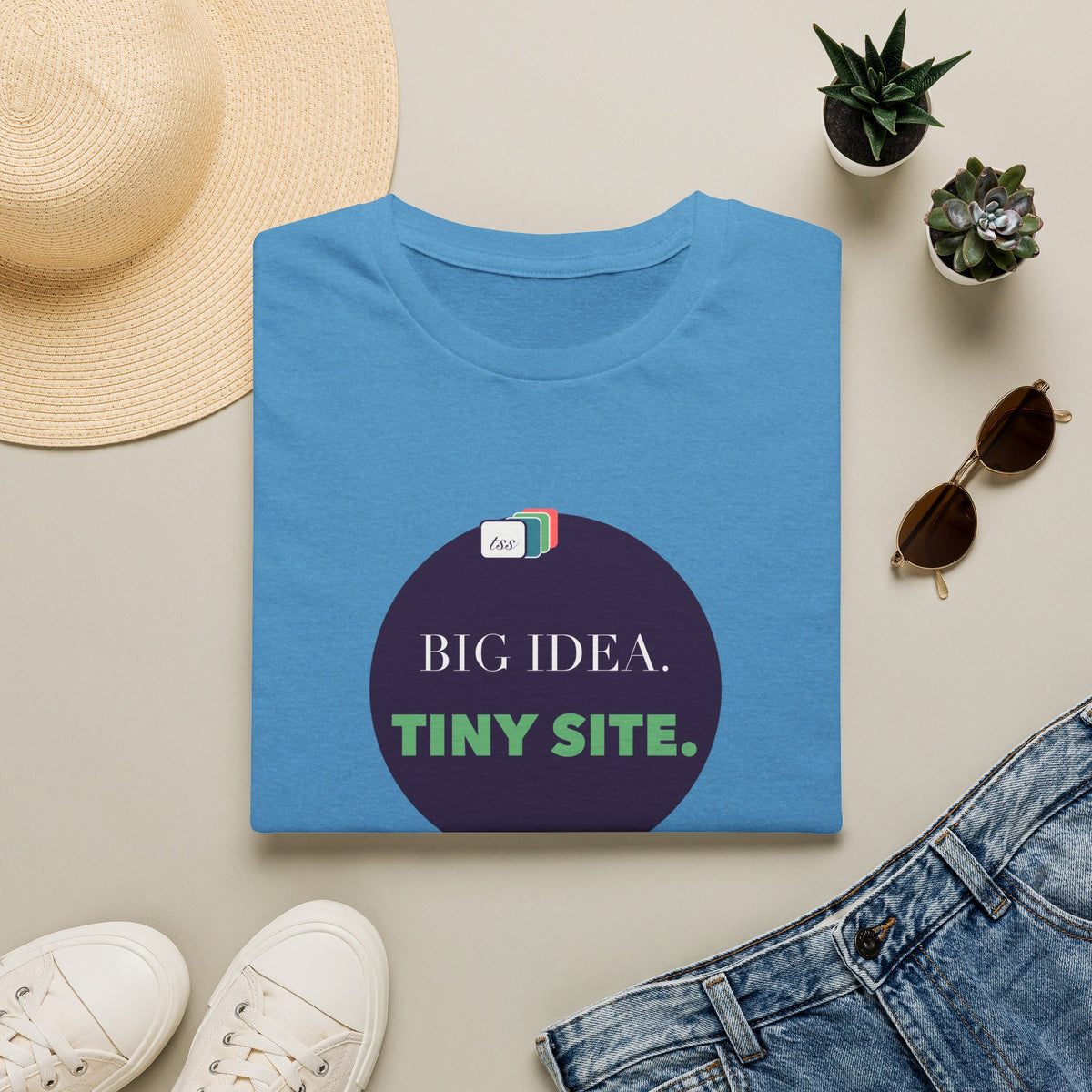 Big Idea. Tiny Site. — Gildan Softstyle Heather Tee