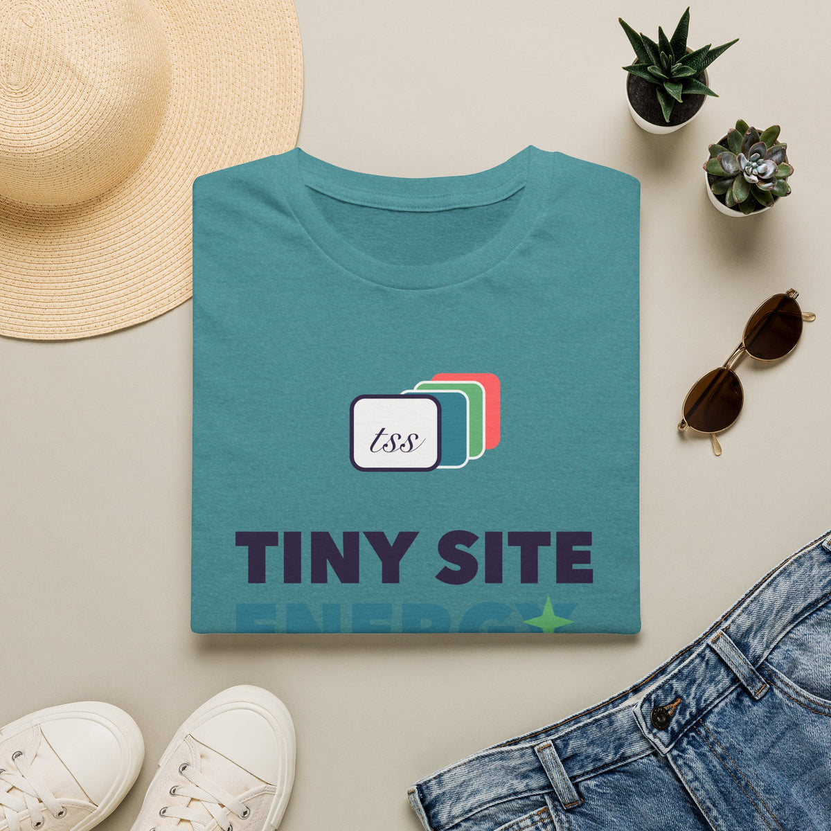 Tiny Site Energy — Gildan Softstyle Heather Tee