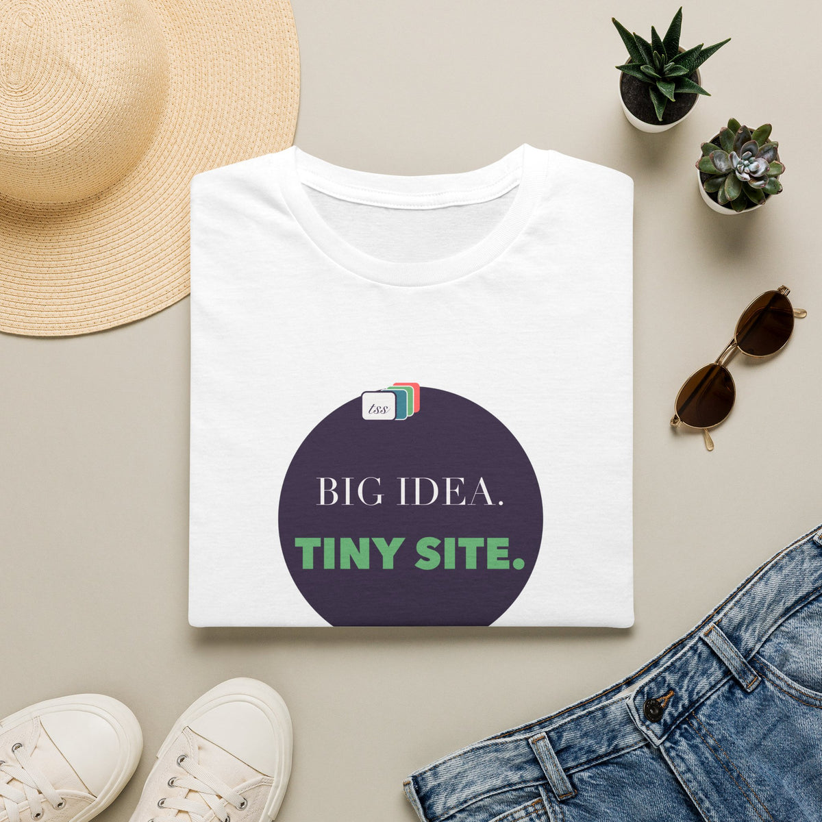 Big Idea. Tiny Site. — Gildan Softstyle Heather Tee