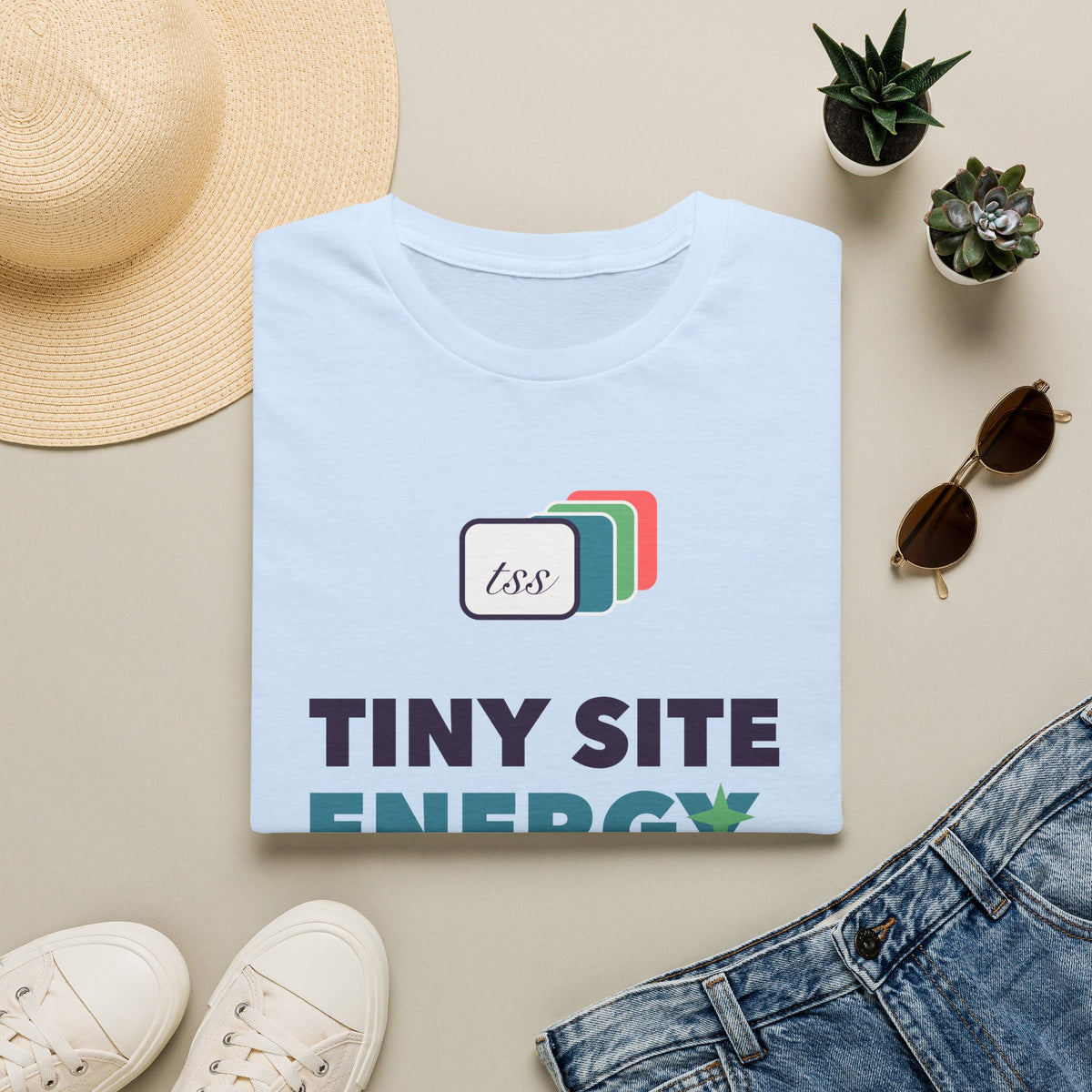 Tiny Site Energy — Gildan Softstyle Heather Tee
