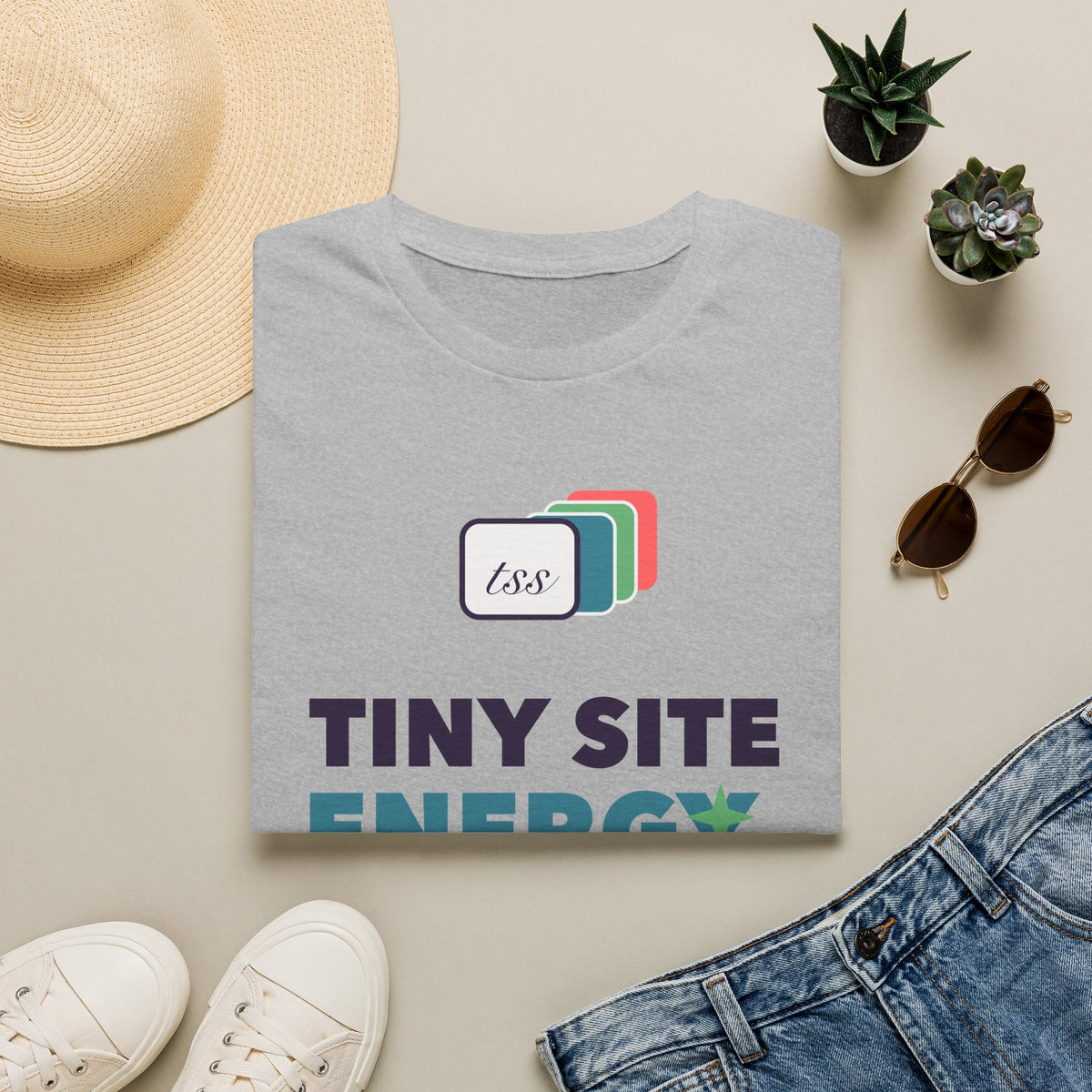 Tiny Site Energy — Gildan Softstyle Heather Tee